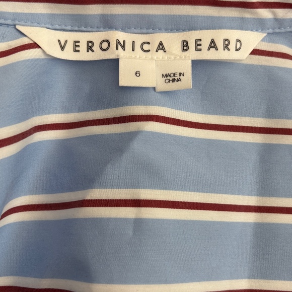 Veronica Beard Afton Striped Wrap Shirtdress - Picture 3 of 4